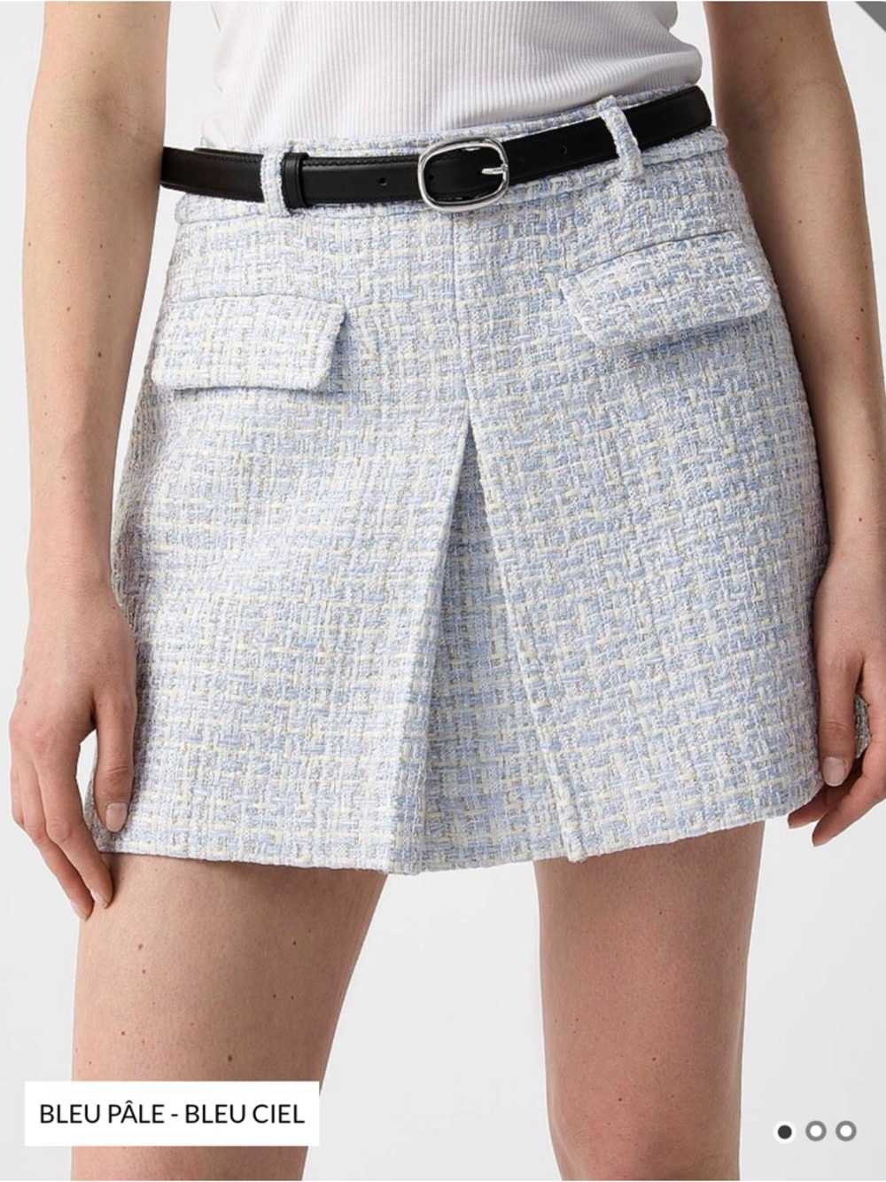 NWT- Powdered Blue Tweed Mini Skirt SELF PORTRAIT